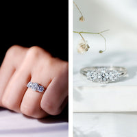 Certified Lab Grown Diamond Past Present Future Engagement Ring