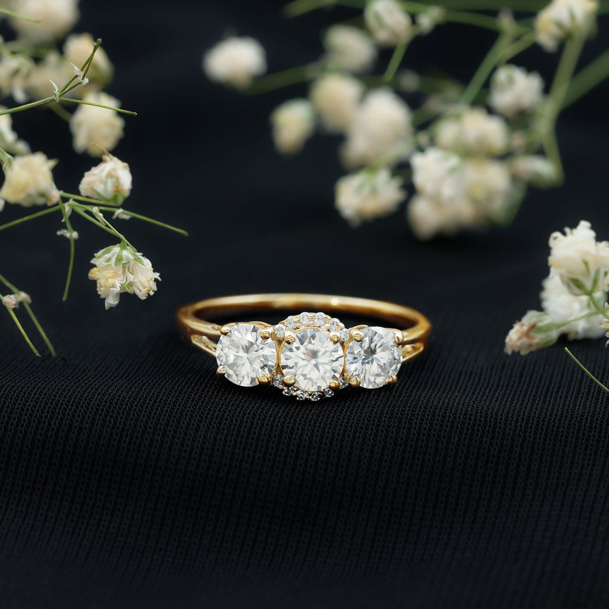 Certified Lab Grown Diamond Past Present Future Engagement Ring