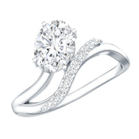 Certified Lab Grown Diamond 6X8 MM Oval Engagement Ring For Women