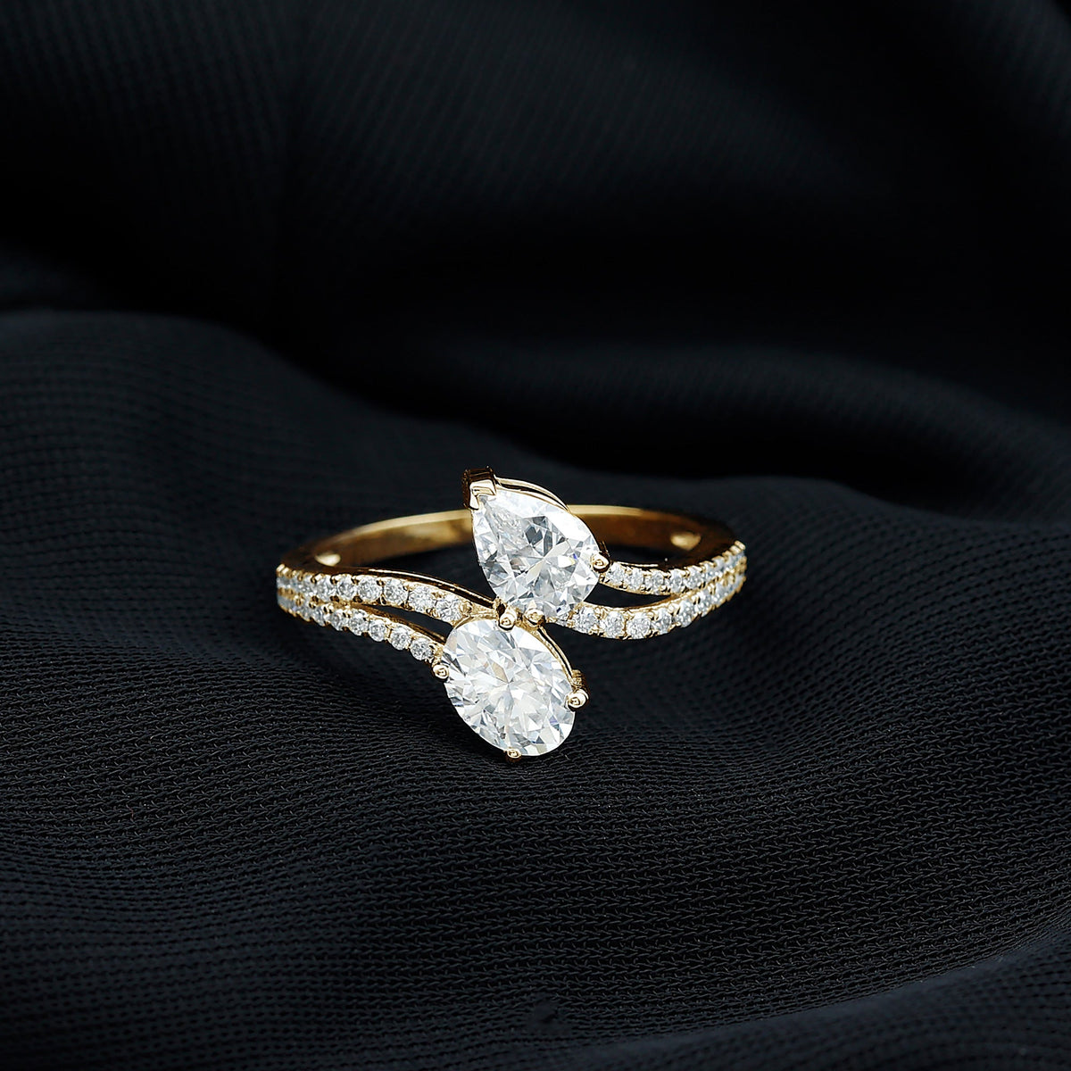Certified Lab Grown Diamond Toi Et Moi Engagement Ring