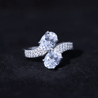 Certified Lab Grown Diamond Designer 2 Stone Engagement Ring
