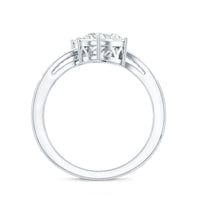 Certified Lab Grown Diamond Designer 2 Stone Engagement Ring