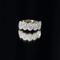 Certified Oval Lab Grown Diamond Designer Eternity Ring