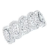 Certified Oval Lab Grown Diamond Designer Eternity Ring