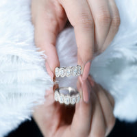 Certified Oval Lab Grown Diamond Designer Eternity Ring