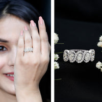 Certified Oval Lab Grown Diamond Designer Eternity Ring