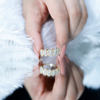 Certified Oval Lab Grown Diamond Designer Eternity Ring