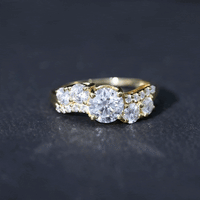 Certified Lab 7 MM Round Diamond Designer Engagement Ring