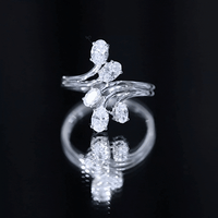 Certified Oval Lab Grown Diamond Designer Cocktail Ring