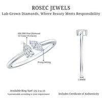 Certified Lab Grown Diamond Two Stone Promise Ring
