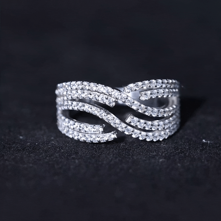 Yellow lab-grown diamond wedding band by Rosec Jewels, wide ring with sparkling diamonds and polished gold finish.