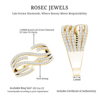 Certified Lab Grown Diamond Wide Wedding Band