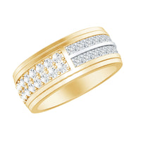 Certified Lab Grown Diamond Wide Wedding Band Ring