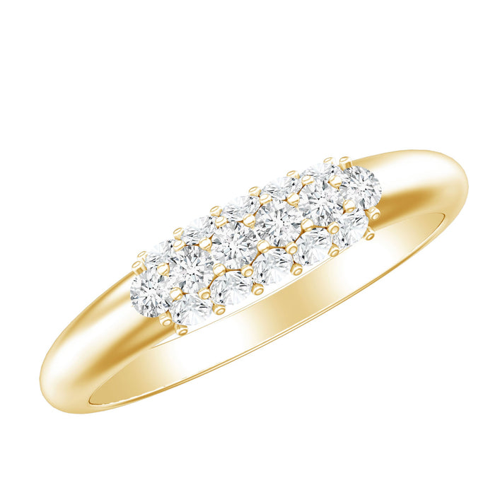 Certified lab-grown diamond anniversary ring featuring a sparkling diamond-studded band from Rosec Jewels.