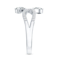 Certified Lab Grown Diamond 2 Stone Infinity Wedding Band
