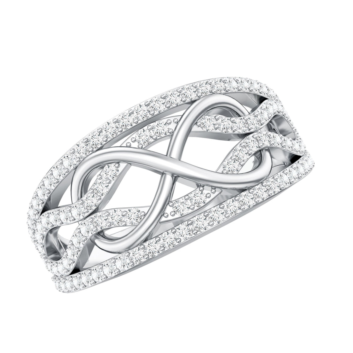 Certified Lab Grown Diamond Infinity Wedding Band Ring