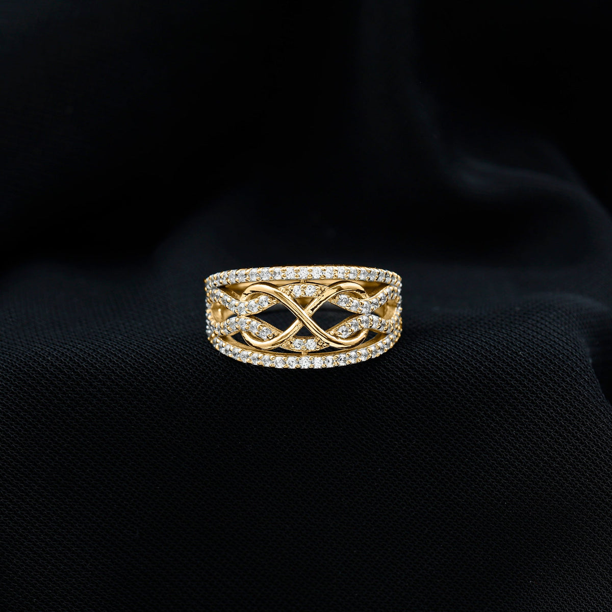 Certified Lab Grown Diamond Infinity Wedding Band Ring