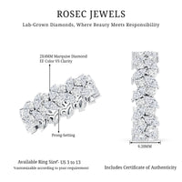 Certified Lab Grown Diamond Leaf Wedding Band