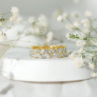 Certified Lab Grown Diamond Leaf Wedding Band