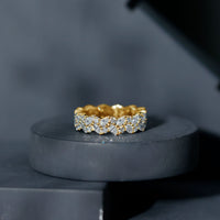 Certified Lab Grown Diamond Leaf Wedding Band