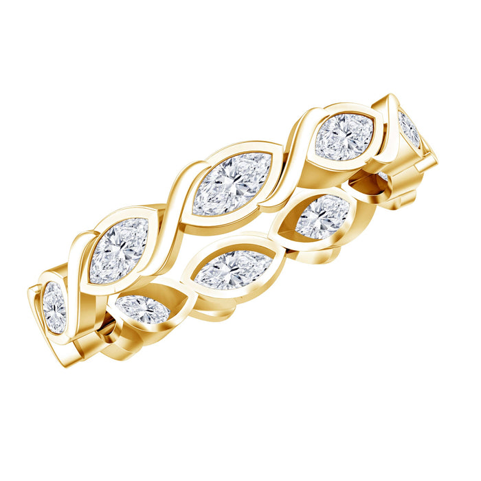 Rosec Jewels lab-grown diamond wedding anniversary ring with sparkling diamonds and elegant band design.