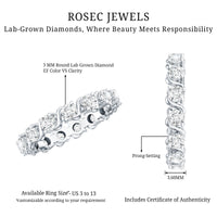 Certified Lab Grown Diamond Eternity Wedding Band