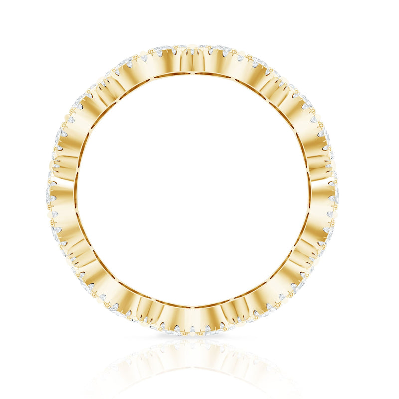 Vintage-inspired diamond wedding ring by Rosec Jewels with certified lab-grown diamonds, showcasing intricate detailing.
