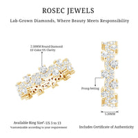Certified Lab Grown Diamond Designer Wedding Eternity Ring