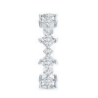 Certified Princess Cut Lab Grown Diamond Eternity Wedding Ring