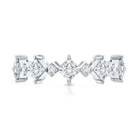 Certified Princess Cut Lab Grown Diamond Eternity Wedding Ring