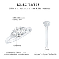 Prong Set Moissanite Classic Engagement Ring For Her