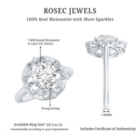 Moissanite Vintage Looking Engagement Ring with Certificate