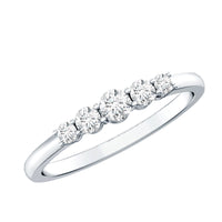 Round Cut Moissanite Five Stone Promise Ring