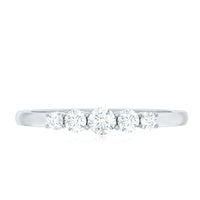 Round Cut Moissanite Five Stone Promise Ring