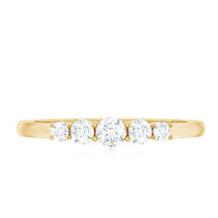 Round Cut Moissanite Five Stone Promise Ring