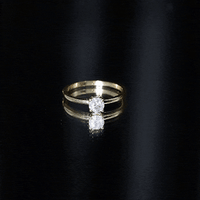 Claw Set Solitaire Moissanite Promise Ring for Women