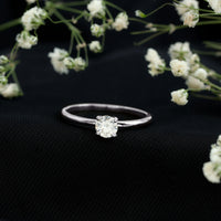 Claw Set Solitaire Moissanite Promise Ring for Women