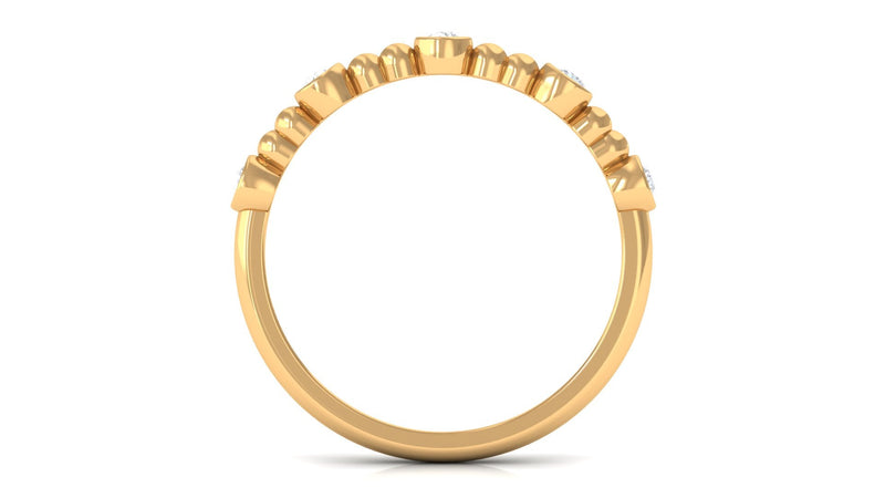 Stackable natural diamond ring for women by Rosec Jewels, featuring a sleek design with sparkling diamonds and a polished finish.
