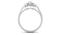 Certified Natural Diamond Flower Engagement Ring