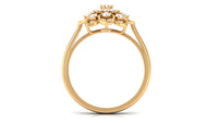 Certified Natural Diamond Flower Engagement Ring