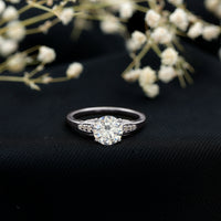 Brilliant Cut D-VS1 clarity Moissanite Engagement Ring for Women