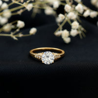 Brilliant Cut D-VS1 clarity Moissanite Engagement Ring for Women