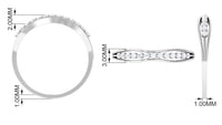 Natural Diamond Half Eternity Ring for Anniversary