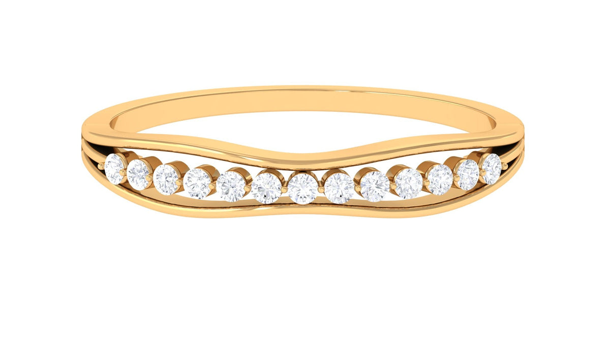 Natural Diamond Half Eternity Ring for Anniversary