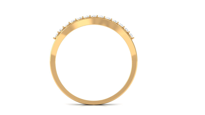 Rosec Jewels natural diamond half eternity ring for anniversary, featuring sparkling diamonds in a elegant band.