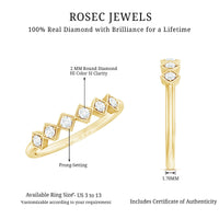 Minimal Diamond Geometric Half Eternity Ring