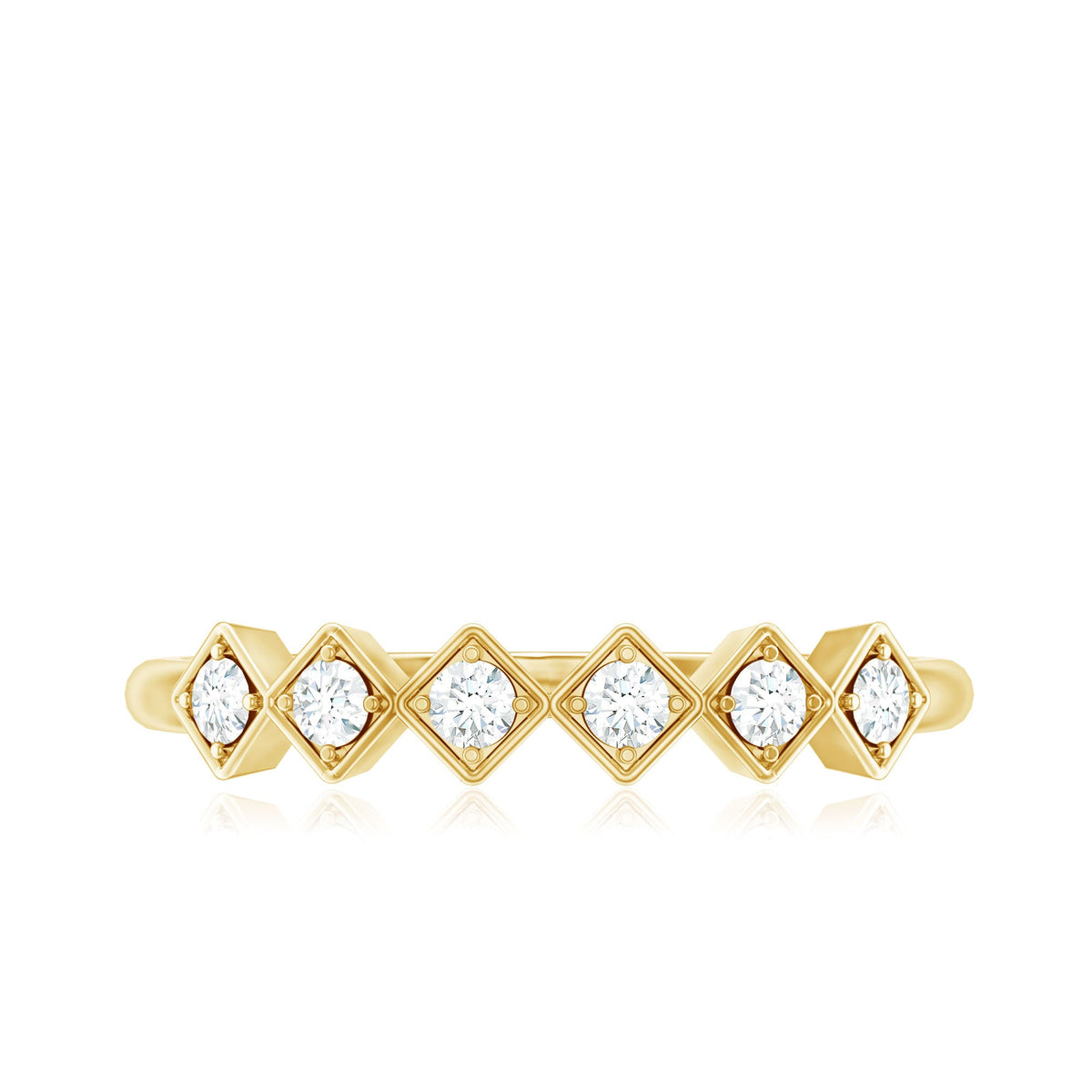 Minimal Diamond Geometric Half Eternity Ring