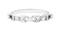 Certified Natural Diamond Interlock Infinity Ring