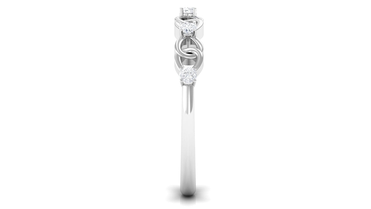 Certified Natural Diamond Interlock Infinity Ring
