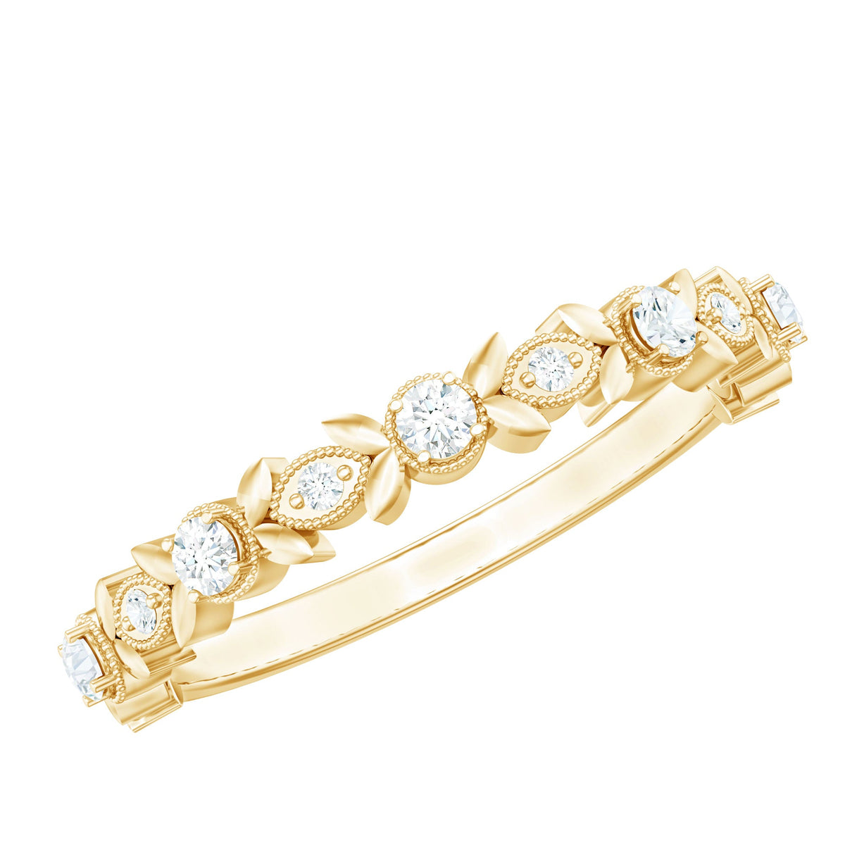 Nature Inspired Diamond Wedding Ring